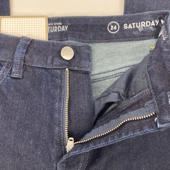 Kate Spade Saturday Night Slim Stretch Dark Wash Ankle Jeans 24 - Picture 8 of 13